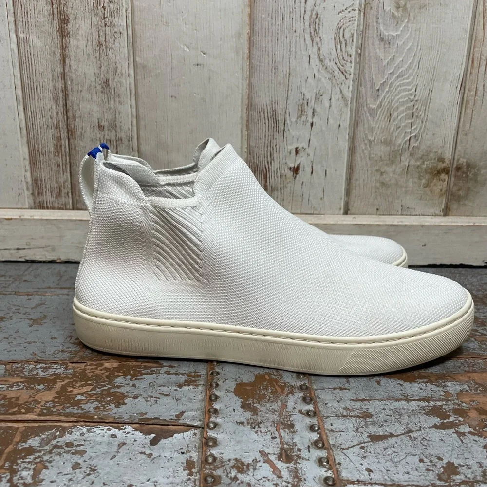 Rothy's White Chelsea High Top Sneaker Boots